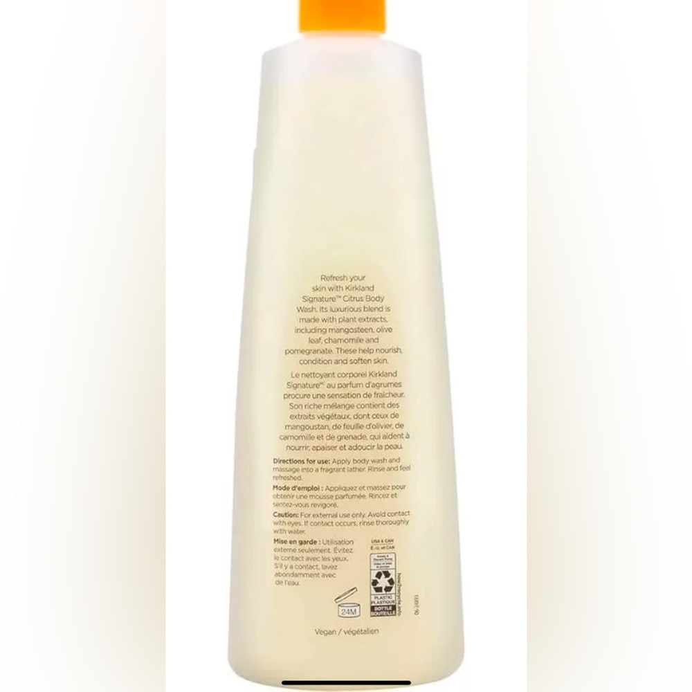 Kirkland Signature Liquid Body Wash Natural Citrus 27 fl oz 2-count New - Picture 7 of 8